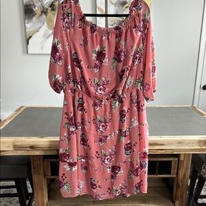 Lane Bryant Floral Sundress with Scoop Neck
